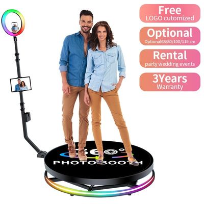 Μεγάλη χωρητικότητα 360 Photo Booth με ψηφιακό φόντο Επεξεργασία λογισμικού και τηλεχειριστή