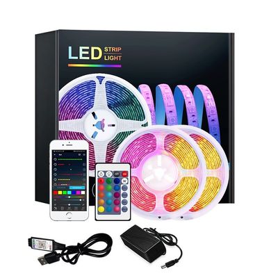 Διακόσμηση εσωτερικών χώρων 5m 10m RGB LED Strip Lights με έλεγχο IR και υδροστεγή SMD 5050