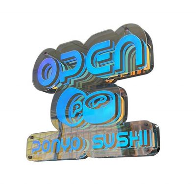 DC 12V/AV110V-220V Αβύσθια Απεριόριστα καθρέφτες γράμματα για εξατομικευμένες εμπορικές πόρτες καταστήματος