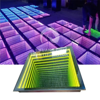Φορητό 3D άπειρο LED καθρέφτη ψηφιακά πλακάκια φωτισμός χώρου χορού για γάμους και πάρτι