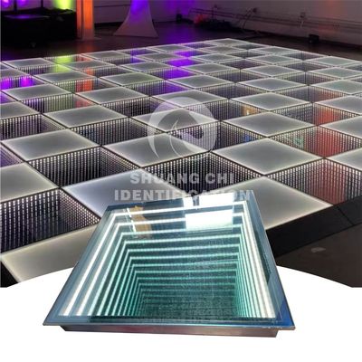 Φορητό 3D άπειρο LED καθρέφτη ψηφιακά πλακάκια φωτισμός χώρου χορού για γάμους και πάρτι
