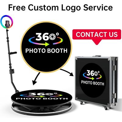 25cm ύψος πλατφόρμας 360 Photobooth με αυτόματη μηχανή βίντεο και επαγγελματικό σχεδιασμό