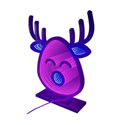 Χριστούγεννα Deer Lamp LED Light Strip Ακρυλικό Μαγικό Καθρέφτη για εορταστικό φως