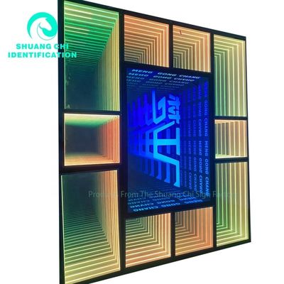 Εξωτερικό 3D LED φωτισμός οθόνης πάτωμα άβυσσος Νεόν άβυσσος μαγικός καθρέφτης Μέγεθος εξατομικευμένο