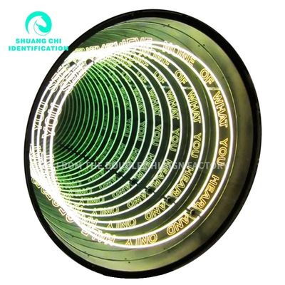 Καταναλώσεις ρεύματος 12V Custom Infinity Mirror Neon Sign με διαφημιστικές φωτεινές λέξεις