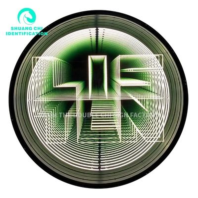 Καταναλώσεις ρεύματος 12V Custom Infinity Mirror Neon Sign με διαφημιστικές φωτεινές λέξεις