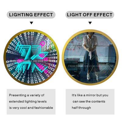 Καταναλώσεις ρεύματος 12V Custom Infinity Mirror Neon Sign με διαφημιστικές φωτεινές λέξεις