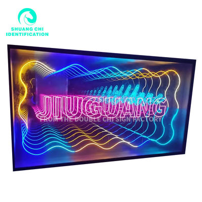Ανθεκτικό μεταλλικό πλαίσιο Custom Infinity 3D Mirror Neon Dance Floor για DJ Disco Party