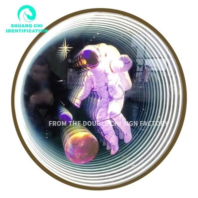 Προσαρμοσμένο πάχος 3D Neon Abyssal καθρέφτης με τσακίδια Ιδανικό για εσωτερική διακόσμηση καταστήματος