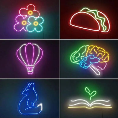 Εγκατάσταση οθόνης για τοίχους ευέλικτο RGB φωτιστικό με ειδικό φως νεόν