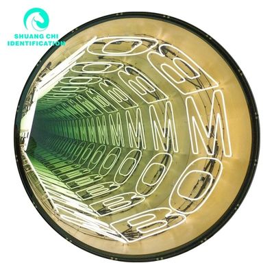 Προσαρμοσμένο μέγεθος γυάλινο υλικό Neon Mirror για τεχνολογικό φως και σκιά άπειρο