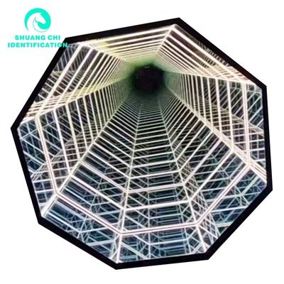 Προσαρμοσμένο μέγεθος γυάλινο υλικό Neon Mirror για τεχνολογικό φως και σκιά άπειρο