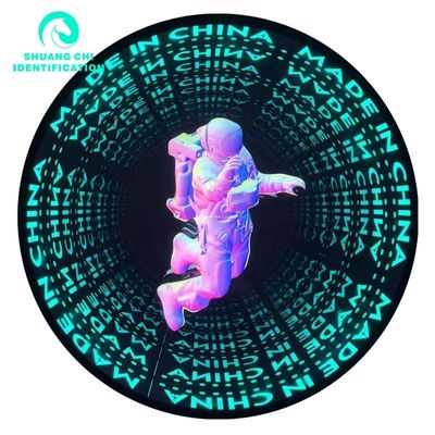 Τεχνολογικό Φως και Σκιά Προσαρμοσμένο 3D Neon Abyssal Mirror Τετράγωνο 50x50 Neon Mirror