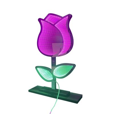 40cm Χριστουγεννιάτικο ροζ LED φως Ακρυλικό μαγικό καθρέφτη για Χριστουγεννιάτικες διακοσμήσεις