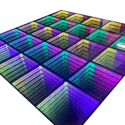 3D ατελείωτο LED καθρέφτη χορευτικό πάτωμα για το γάμο υποστήριξη πάρτι Dimmer τούβλα φώτα