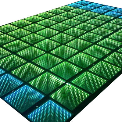 3D ατελείωτο LED καθρέφτη χορευτικό πάτωμα για το γάμο υποστήριξη πάρτι Dimmer τούβλα φώτα