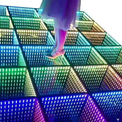 IP55-IP67 Αδιάβροχο LED πάτωμα χορού για γαμήλιο πάρτι σκηνή DJ 3D καθρέφτης RGB φωτισμός