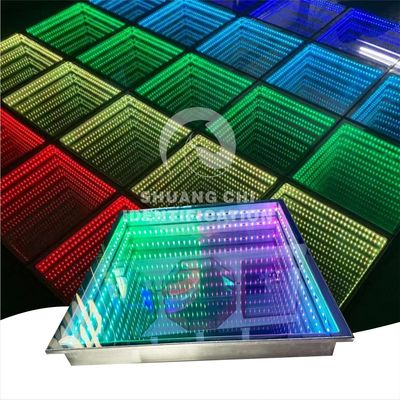 IP55-IP67 Αδιάβροχο LED πάτωμα χορού για γαμήλιο πάρτι σκηνή DJ 3D καθρέφτης RGB φωτισμός