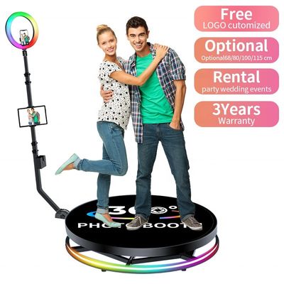 Επαγγελματικό 360 Photo Booth με αυτόματη περιστροφή Πλατφόρμα σταθμού ύψος 25cm Εύκολο