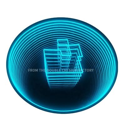 2023 υλικό άβυσσο 3D στερεό Custom Neon ατελείωτος καθρέφτης με LED Strips φωτεινή πηγή