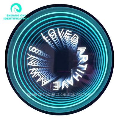 Προσαρμοστής Hd Ενεργοποιημένο υαλοειδές φόντο Led Light Box Απεριόριστος καθρέφτης 3d Custom Led Neon Sign