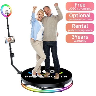 25cm Ψηλότητα πλατφόρμας Selfie πλατφόρμα 360 Photo Booth με ασύρματη αυτόματη περιστροφή