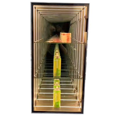 2024 Υψηλής φωτεινότητας LED Light Magic Mirror Display Case για λιανικό εμπόριο κρασιού