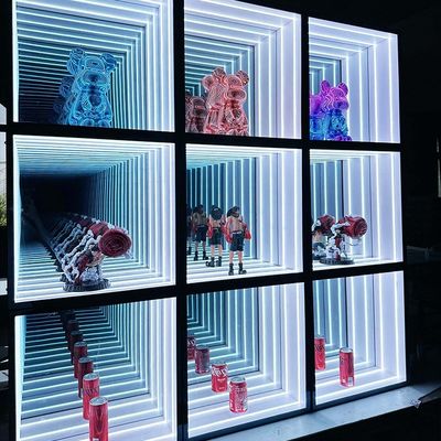 2024 Υψηλής φωτεινότητας LED Light Magic Mirror Display Case για λιανικό εμπόριο κρασιού