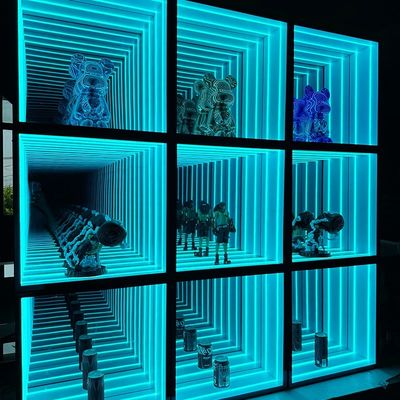 2024 Υψηλής φωτεινότητας LED Light Magic Mirror Display Case για λιανικό εμπόριο κρασιού