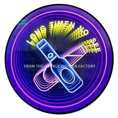 Φωτεινές λωρίδες LED Πηγή φωτός Infinity Custom LED Neon Sign με στρογγυλοτητα τετραγωνικό οκτάγωνο