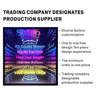 Φωτεινές λωρίδες LED Πηγή φωτός Infinity Custom LED Neon Sign με στρογγυλοτητα τετραγωνικό οκτάγωνο