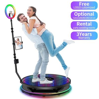 Διάρκεια περιστρεφόμενης στέγης 80-120CM Φωτοσταθμός εκδήλωσης με φως βρόχου και κάμερα βίντεο 360