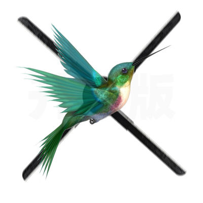 Αντιδιαστολή 1.28mm WiFi 3D Hologram Διαφημιστικός ανεμιστήρας με 2 λεπίδες και οθόνη LED
