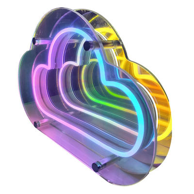 DC12V/AC110-220V Custom Infinity Logo Χρωματιστή LED 3D Νεονική Τύχη Τύφλου για DJ Disco Party