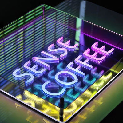 DC12V/AC110-220V Custom Infinity Logo Χρωματιστή LED 3D Νεονική Τύχη Τύφλου για DJ Disco Party