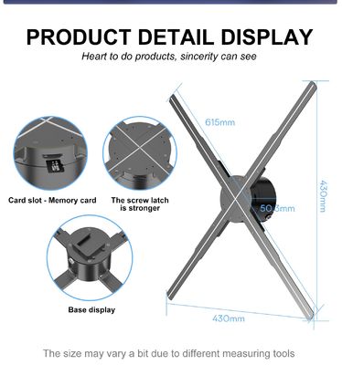 65cm LED ανεμιστήρας 3D ολόγραμμα οθόνης Ελέγχεται από Wifi εφαρμογή για την προώθηση των προϊόντων νοσοκομείου