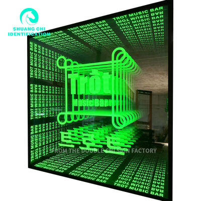 12V Custom Neon Sign Infinity Mirror Led Logo Πολυστρώμα 3d χώρος χορού για εσωτερική διακόσμηση