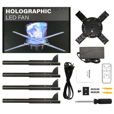 3D ολογραφική διαφήμιση LED ανεμιστήρα με έλεγχο Wifi και προηγμένη περιστρεφόμενη απεικόνιση