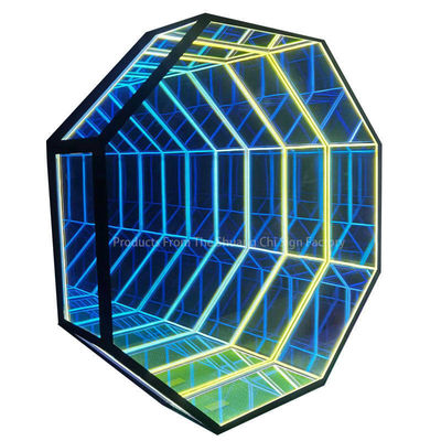 Ανυψώστε την διακόσμηση Εντυπωσιακό 3D Neon Abyssal Mirror 50X50 σε προσαρμόσιμα χρώματα