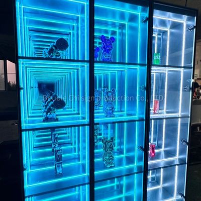Προσαρμόσιμα χρώματα Infinite Abyss Mirror Display Case για το σπίτι και τους εμπορικούς χώρους