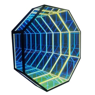 Χρωματιστή LED 3D Neon Wall Infinity Mirror Tunnel για την εσωτερική διακόσμηση