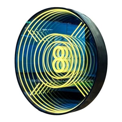Χρωματιστή LED 3D Neon Wall Infinity Mirror Tunnel για την εσωτερική διακόσμηση