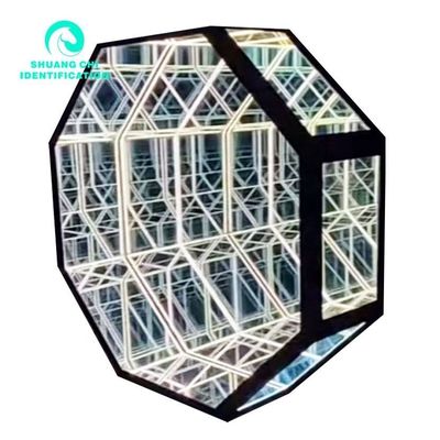 Χρωματιστή LED 3D Neon Wall Infinity Mirror Tunnel για την εσωτερική διακόσμηση