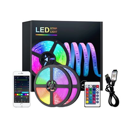 Υπηρεσία Λύσεων Φωτισμού 30 μέτρα 12V Bluetooth LED Strip Light με 5050 RGB RGBIC