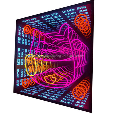 Η τεχνική του Neon Abyssal Mirror συναντά την εξατομικευμένη LED καινοτομία 3D διακόσμηση γυαλιού