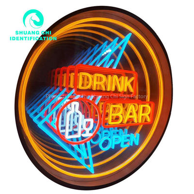 Φθηνή LED Neon Mirror Wall Art με παιχνιδιάρικο άγγιγμα και άλλη πηγή φωτός