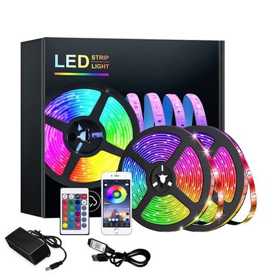 Πηγή φωτισμού LED 5M 10M 20M 5V IP20 5050 RGB USB Αλλαγή χρώματος Μουσική Flex διακόσμηση
