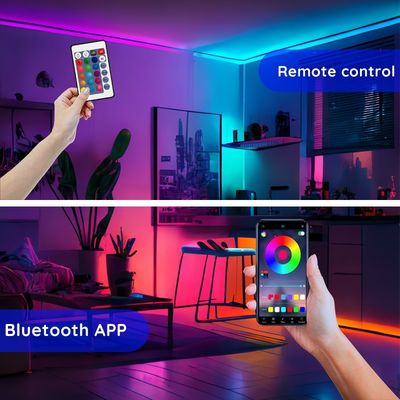 Διακόσμηση εσωτερικών χώρων 5m 10m RGB LED Strip Lights με έλεγχο IR και υδροστεγή SMD 5050