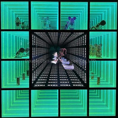 Ταιριάζουσα RGB Infinite Mirror Abyss 3D Ετικέτα για εσωτερικό και εξωτερικό χώρο