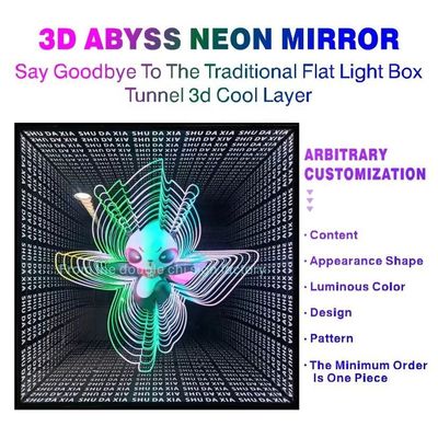 3D Neon Abyssal Mirror με εξατομικευμένο σχεδιασμό και φωτεινή απόδοση λάμπας 80lm / w